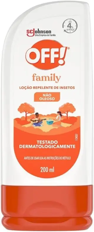 Melhor OFF Family, Repelente de Mosquitos e Insetos, Nova Emalagem, Proteção por até 4h, Não Oleoso, Testado dermatologicamente, 200ml